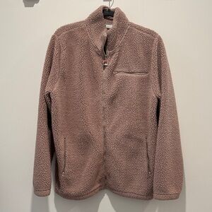 Men’s S FILA Cozy Full-Zip Sherpa Jacket - muted dusty mauve
